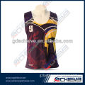 Tricot mesh fabric custom printed sports training jersey